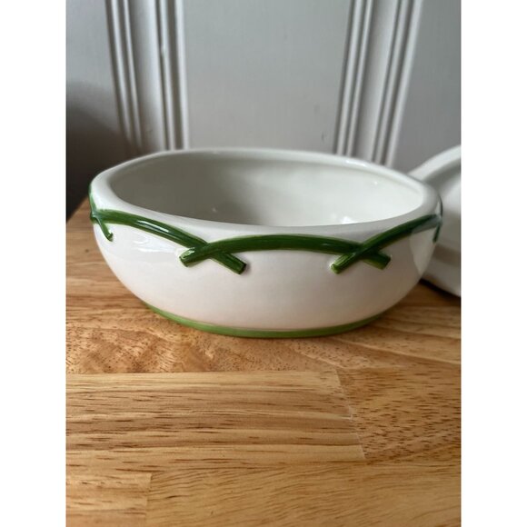 Ceramic Dragonfly-Themed Trinket Box With Lid Mariposa Hand Painted Italy - Picture 6 of 9